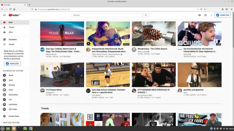 Screenshot Linux Firefox