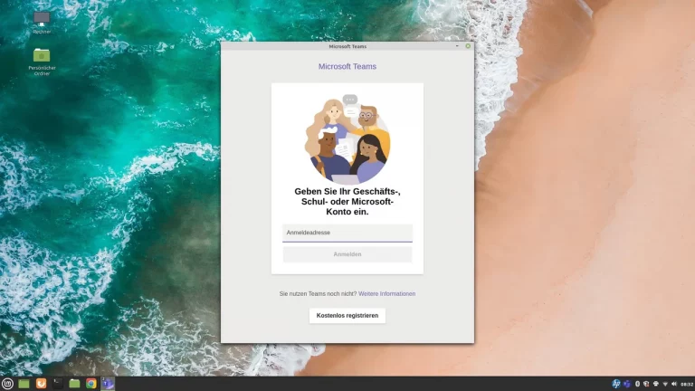 Screenshot Linux MS Teams
